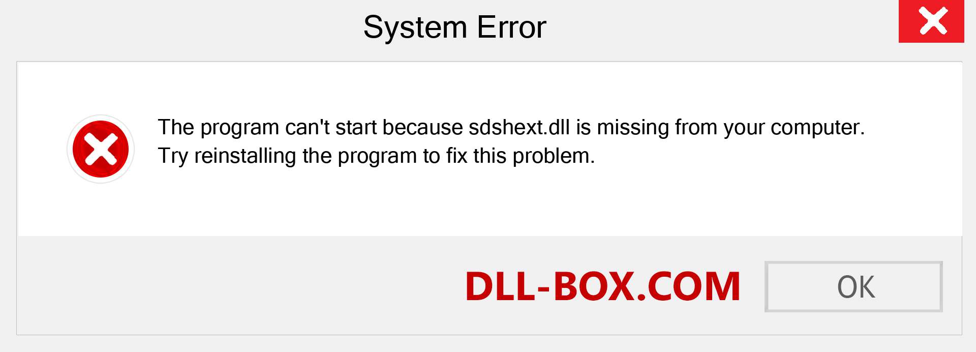  sdshext.dll file is missing?. Download for Windows 7, 8, 10 - Fix  sdshext dll Missing Error on Windows, photos, images